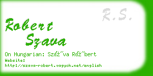 robert szava business card